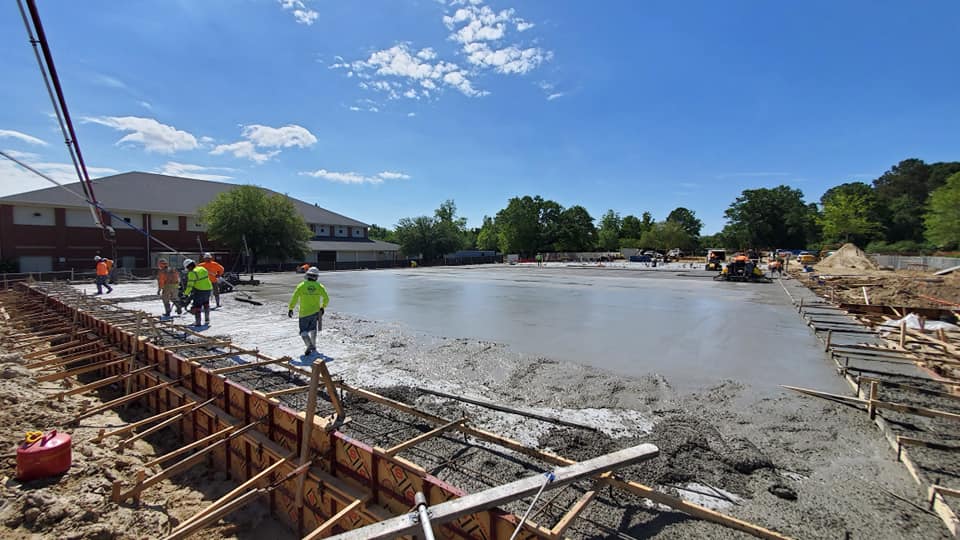 Large slab pour at Palmetto Christian Academy